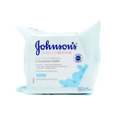 Johnson’s Make-Up Be Gone 5-in-1 Moisturising Cleansing Wipes – 25 Pack