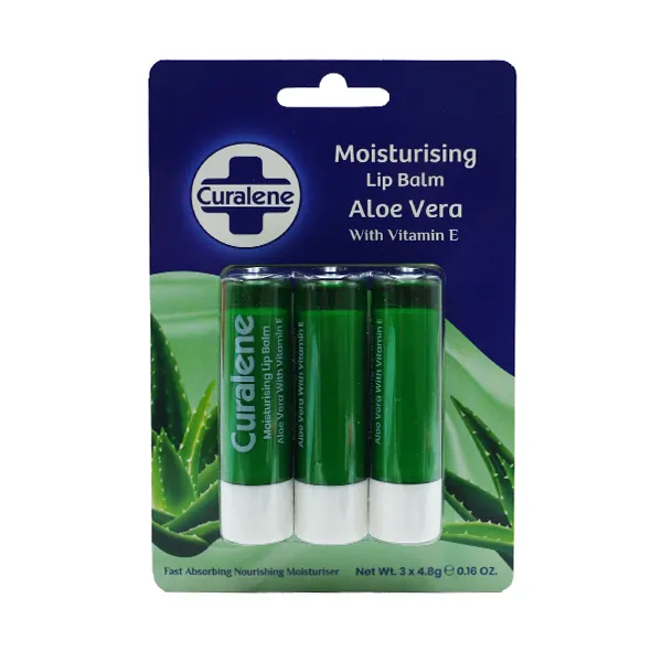 Curalene Aloe Vera Lip Balm 3 Pack