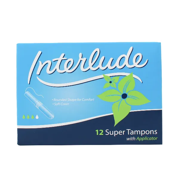Interlude Super Tampons with Applicator 12 Pack
