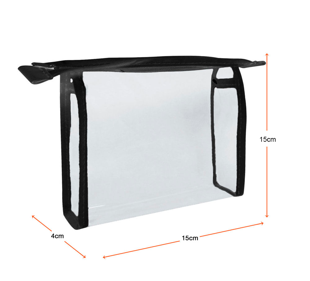wp-image-toiletryexpress-13.png PVC Clear Cosmetic Bag - Small Black - Image 1