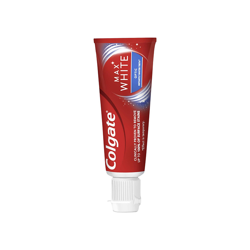 wp-image-toiletryexpress-188.jpg Colgate Max White Optic Whitening Mini Toothpaste 20ML - Image 1