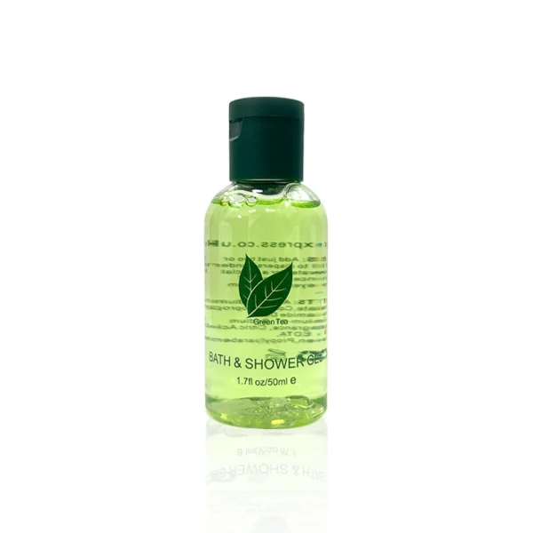 Green Tea Bath & Shower Gel 50ml | Bulk Toiletries for Charities & Hygiene