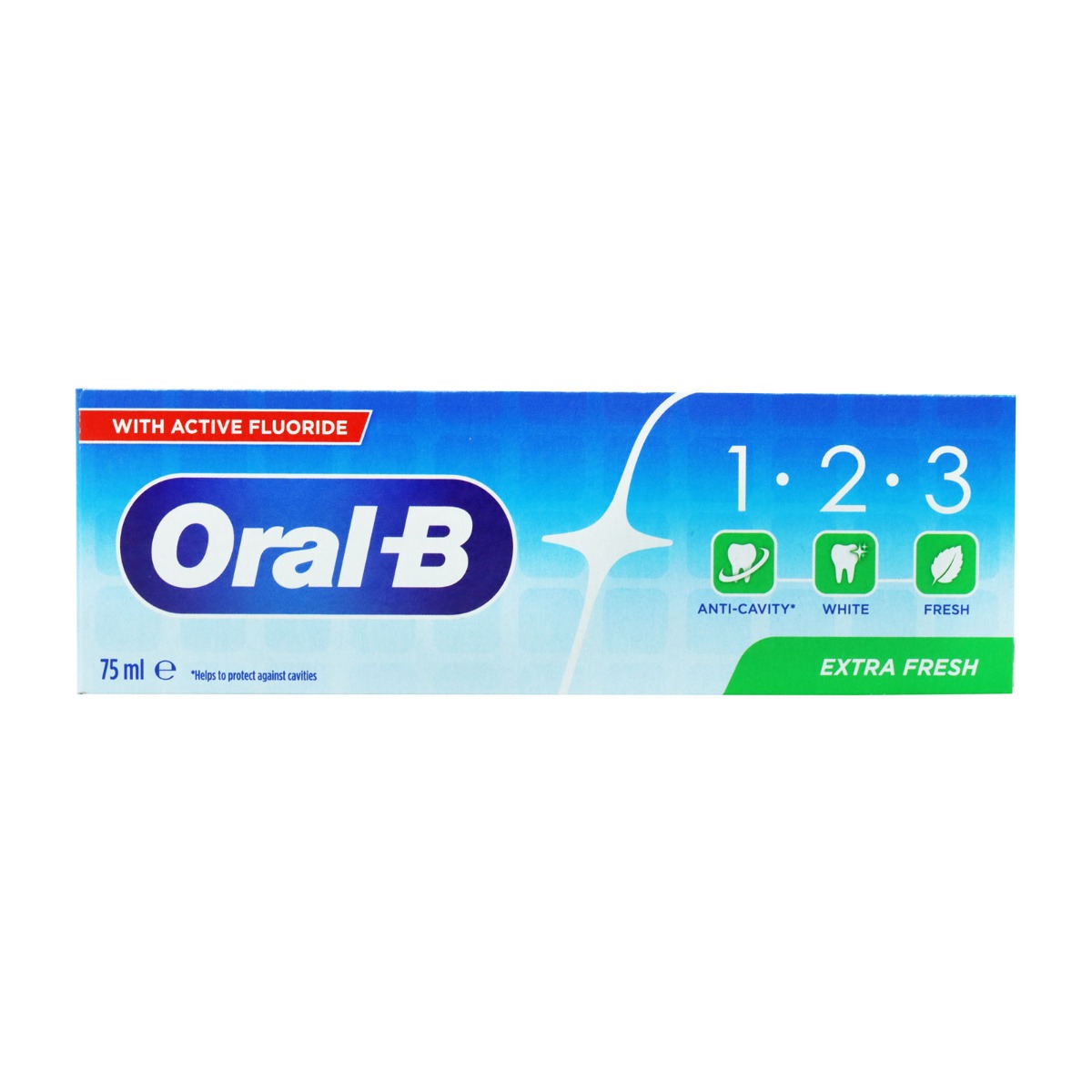 wp-image-toiletryexpress-708.jpg Oral-B Toothpaste 1-2-3 Extra Fresh 75ml - Image 1
