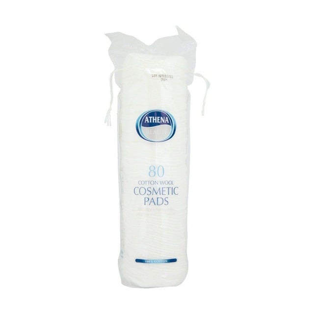 wp-image-toiletryexpress-85.jpeg Athena Cotton Wool Cosmetic Pads 100% Cotton Pads 80 pcs - Image 1