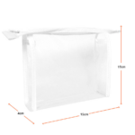 PVC Clear Cosmetic Bag - Small White
