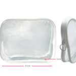 PVC Clear Cosmetic Luggage Travel Bag - Large White