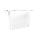 PVC Clear Cosmetic Bag - Small Taller White