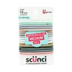 Scunci No-Damage Hair Elastics – 18 Pack, Medium Hold