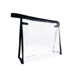 PVC Clear Cosmetic Zipper Bag - Extra Large Black