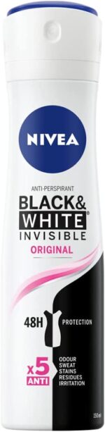 Nivea Invisible Black White Original Deodorant Spray 150ml - Image 2