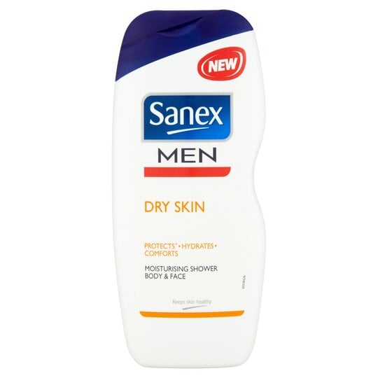 wp-image-toiletryexpress-48.jpeg Sanex Men Dry Skin Moisturising Shower Body & Face 250ml - Image 1