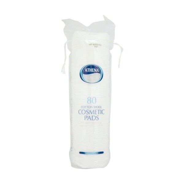 Athena Cotton Wool Cosmetic Pads 100% Cotton Pads 80 pcs